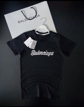 Однотонная брендовая футболка Balenciaga Ф-489