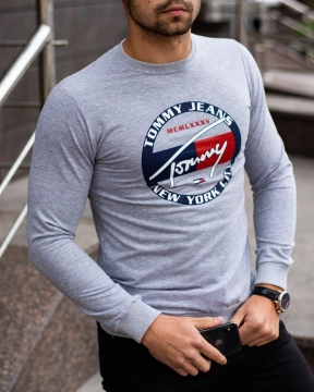 Серый турецкий свитер HIlfiger Т-341