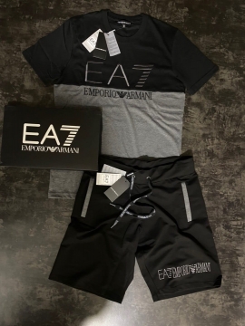 Стильный летний комплект Армани (футболка + шорты) К-171
