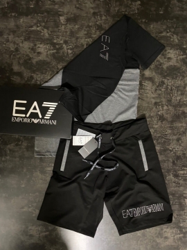 Стильный летний комплект Армани (футболка + шорты) К-171