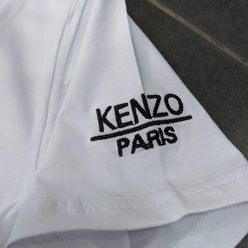 Белый летний комплект Кензо (шорты + футболка) К-179