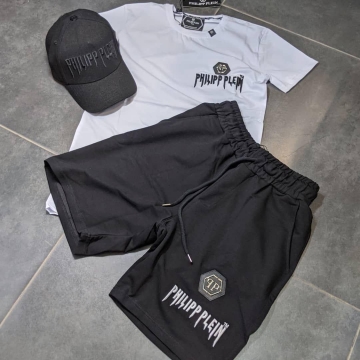 Брендовый летний комплект Plein (Шорты + футболка) К-186