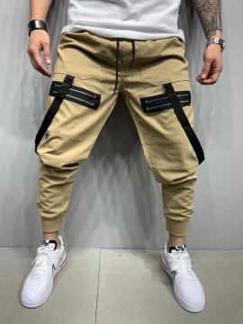 Легкие мужские штаны с поясами на весну лето Б-138