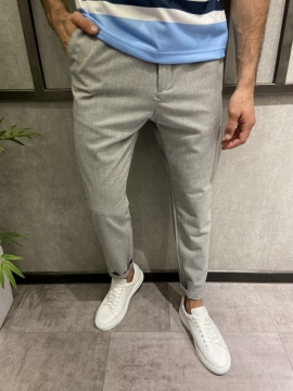 Стильные легкие мужские серые брюки Б-141