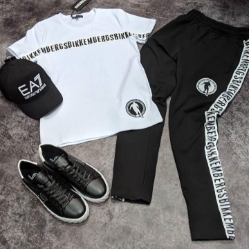 Мужской спортивный костюм bikkembergs (штаны + футболка) К-236