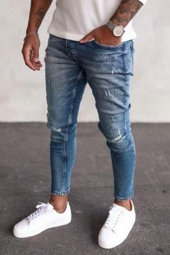 Модні чоловічі рвані джинси D-407