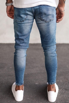 Модные мужские  рваные джинсы D-407