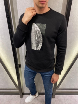 Модний чоловічий світшоти з принтом космосу Т-380