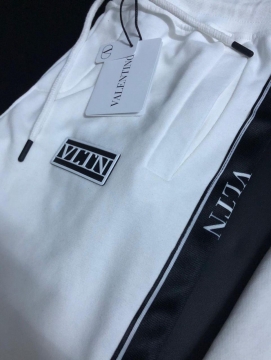 Стильный белый брендовый мужской спортивный костюм Valentino К-261