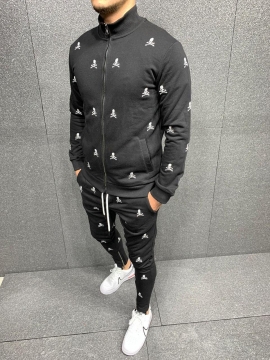 Молодежный спортивный костюм с черепами К-265