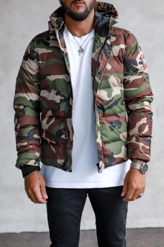 Мужская короткая камуфляжная зимняя куртка Z-282