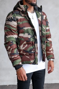 Мужская короткая камуфляжная зимняя куртка Z-282