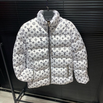 Белый мужской пуховик Louis Vuitton Z-283
