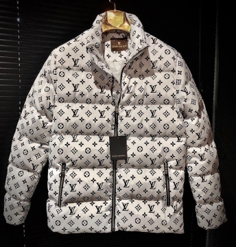 Белый мужской пуховик Louis Vuitton Z-283