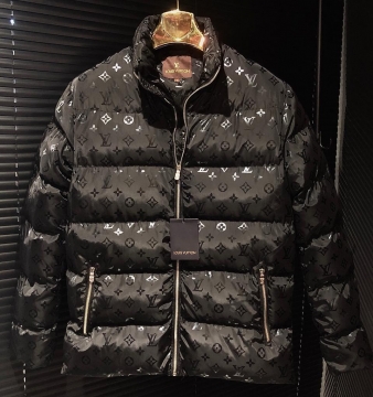 Черный мужской брендовый зимний пуховик LV Z-284