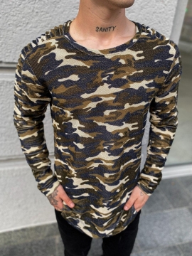 Камуфляжный мужской лонгслив Leif Nelson Т-432