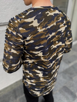 Камуфляжный мужской лонгслив Leif Nelson Т-432