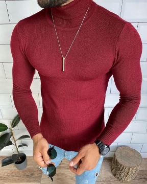 Яркий мужской гольф (горчичный и красный) Т-449