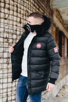 Стильна чоловіча зимова куртка з хутром Canada Goose Z-313 