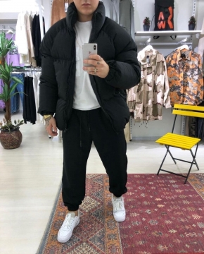 Молодіжний зимовий чоловічий дутий пуховик оверсайз Z-319 