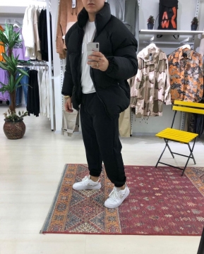 Молодіжний зимовий чоловічий дутий пуховик оверсайз Z-319 