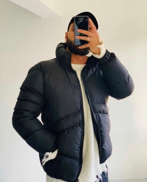 Модна чоловіча коротка зимова куртка з капюшоном Z-320 