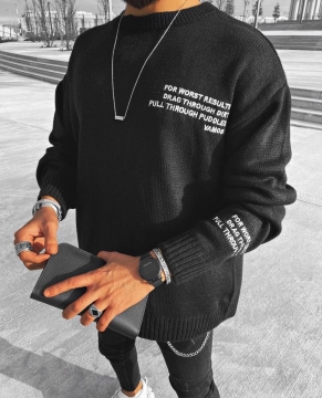 Модний світшот оверсайз з написами Т-487