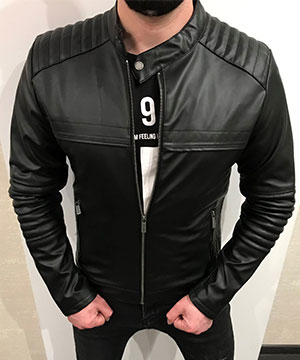 Мужская куртка из искусственной кожи К-402