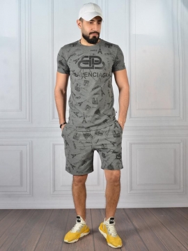 Брендовый комплект на лето (футболка и шорты) К-303