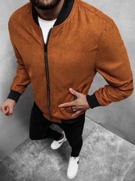 Коричневий чоловічий замшевий бомбер К-428