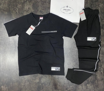 Мужской брендовый комплект Prada (штаны + футболка) К-321