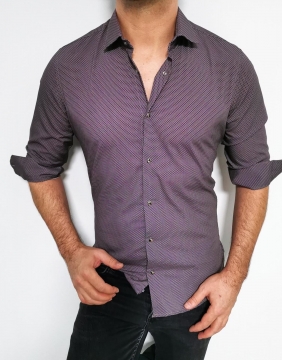 Фиолетовая рубашка с узорами Р-893