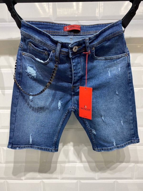 Брендовые мужские джинсовые шорты Moncler С-229