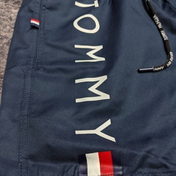 Синие мужские брендовые шорты для плавания Tommy С-240