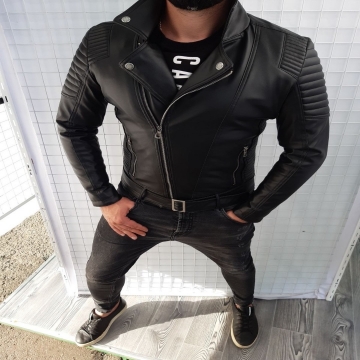 Мужские кожаные куртки по скидке XS(44) размер К-469