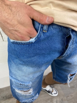 Чоловічі сині джинсові бриджі С-250