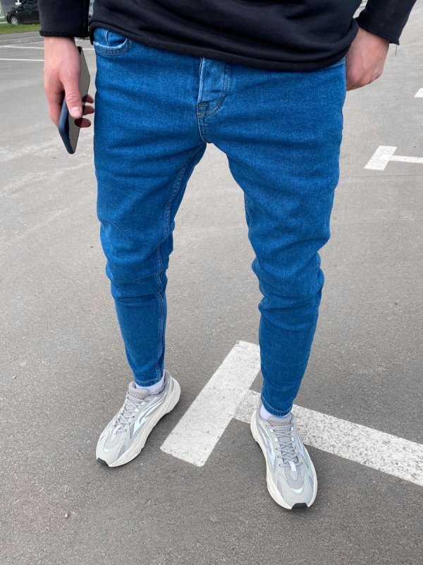 Сині молодіжні джинси D-475
