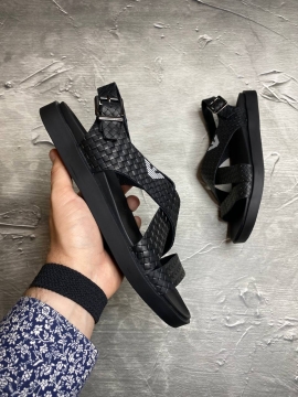 Чорні чоловічі сандалі Armani Т-401