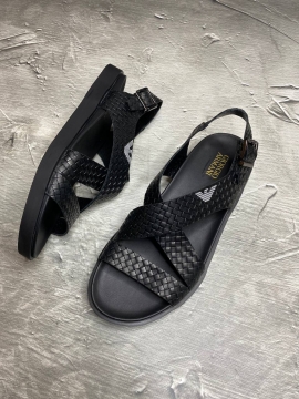 Чорні чоловічі сандалі Armani Т-401