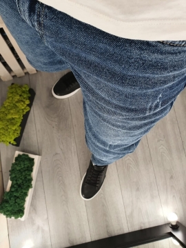 Стильные мужские синие джинсы D-519