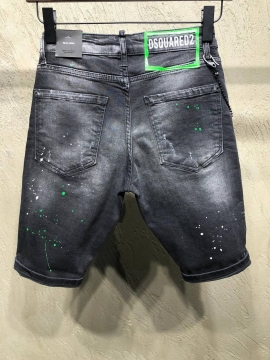 Модные темно серые мужские джинсовые шорты Dsquared С-277