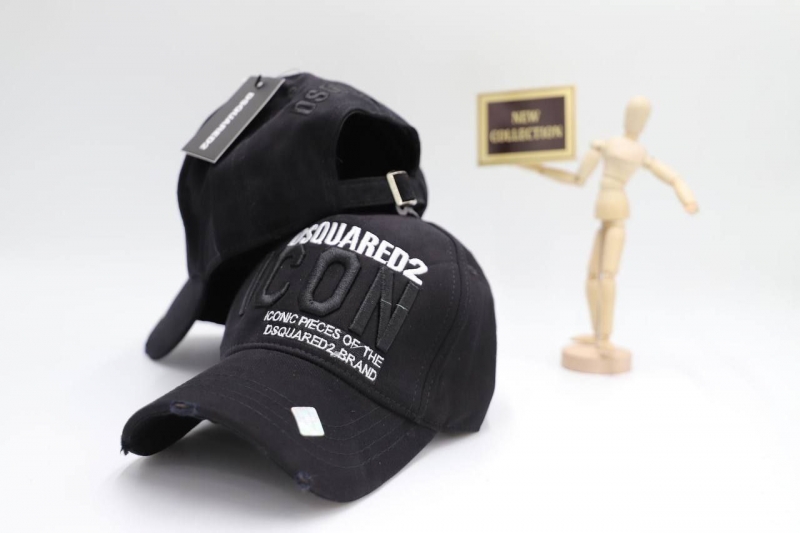 Модная черная кепка Dsquared К-65