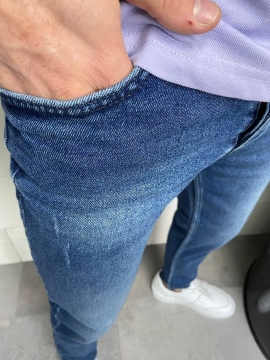 Темно синие мужские джинсы D-538
