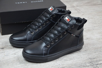 Мужские кожаные зимние ботинки Hilfiger Т-554