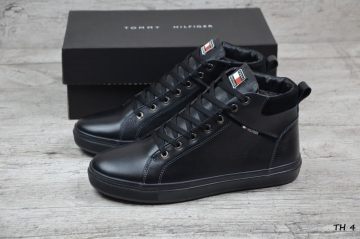 Мужские кожаные зимние ботинки Hilfiger Т-554