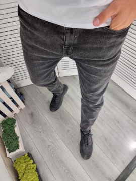 Темно сірі чоловічі джинси Мом D-543
