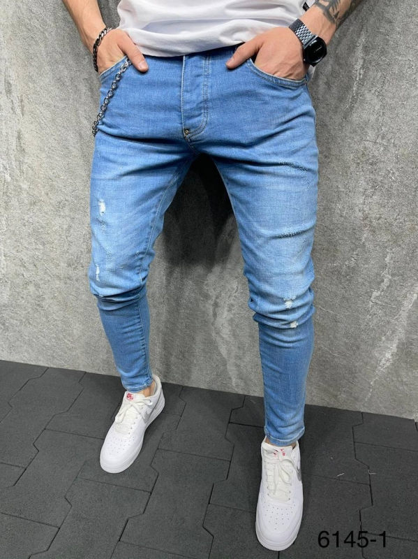 Молодіжні блакитні джинси D-546