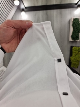 Белая мужская рубашка с длинным рукавом на кнопках Р-1005