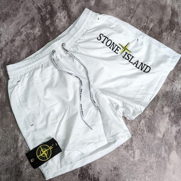 Белые плавальные мужские шорты Stone Island С-330