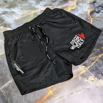 Чорні брендові чоловічі шорти для плавання Dsquared2 С-334